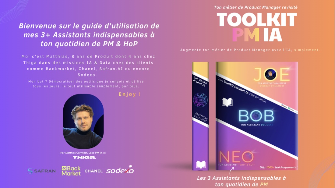 Toolkit PM IA : guide des assistants JOE, BOB, NEO